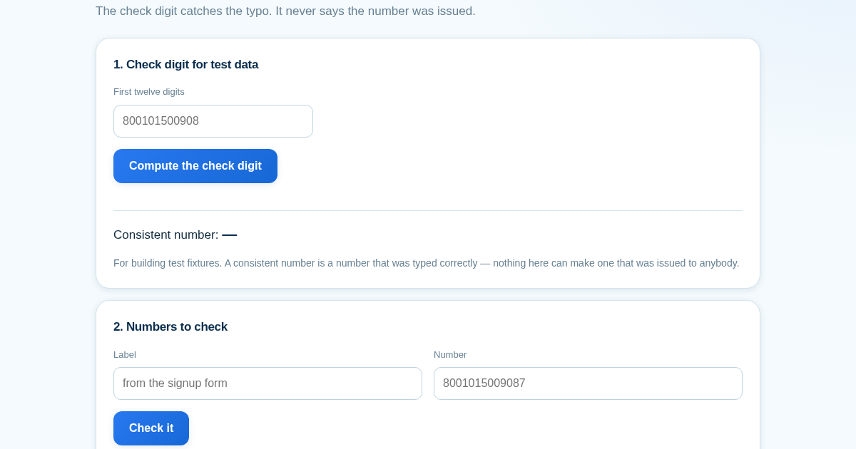 A Valid Check Digit Is Not an Identity